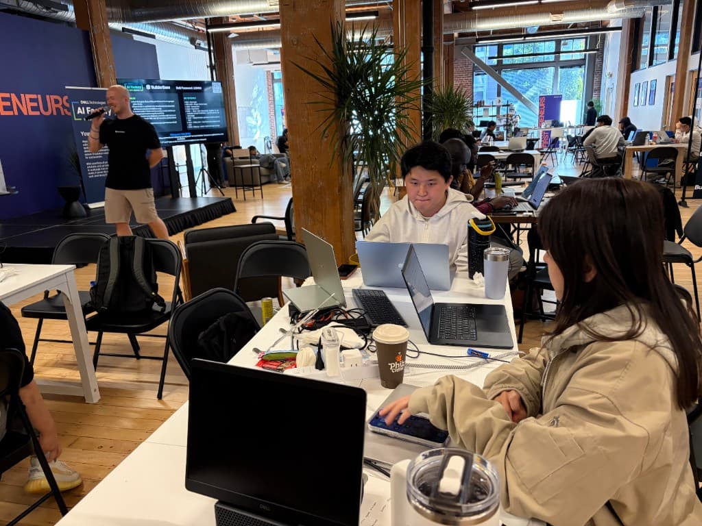 Team building Local PM OS during the Dell × NVIDIA hackathon